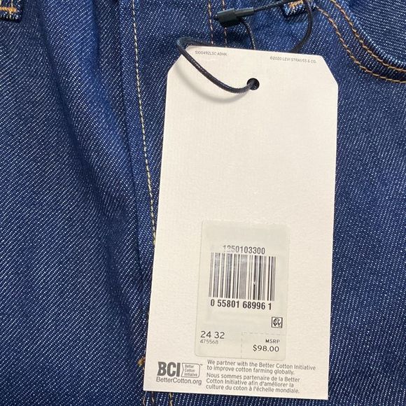 Levi’s 501 ORIGINAL HIGH RISE STRAIGHT LEG FIT WITH A BUTTON FLY SZ W24 L32 - Picture 3 of 8